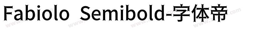 Fabiolo Semibold字体转换